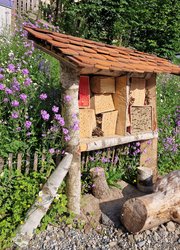 Naturnahes Öffentliches Grün Schmitten, Saum, Insektenhotel, mit Kindergarten Spatzennest